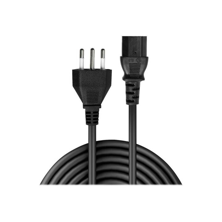 LINDY Câble secteur (C13 / IT, Type L, 2 m, Noir)