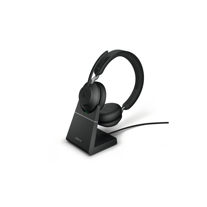 JABRA Office Headset Evolve2 65 MS Stereo (OnEar, Kabellos, Schwarz
