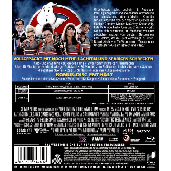 Ghostbusters (Versione per il cinema, Extended Edition, DE)