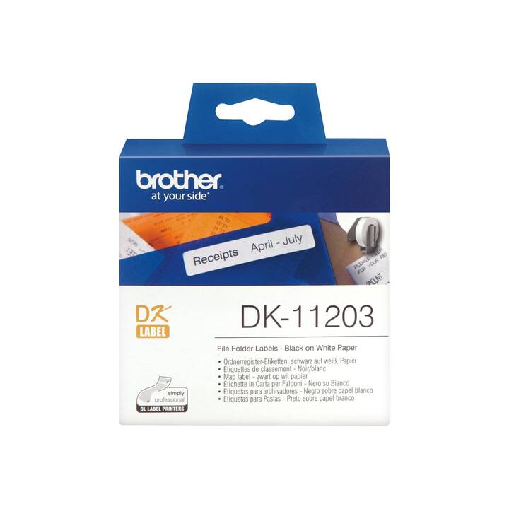 BROTHER DK-11203 Etikettenrolle (1 Stück, 0.017 mm x 26.1 m)