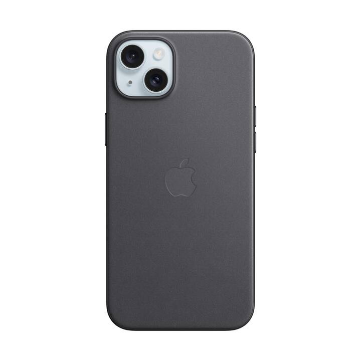APPLE Backcover Fine Woven (iPhone 15 Plus, Noir)