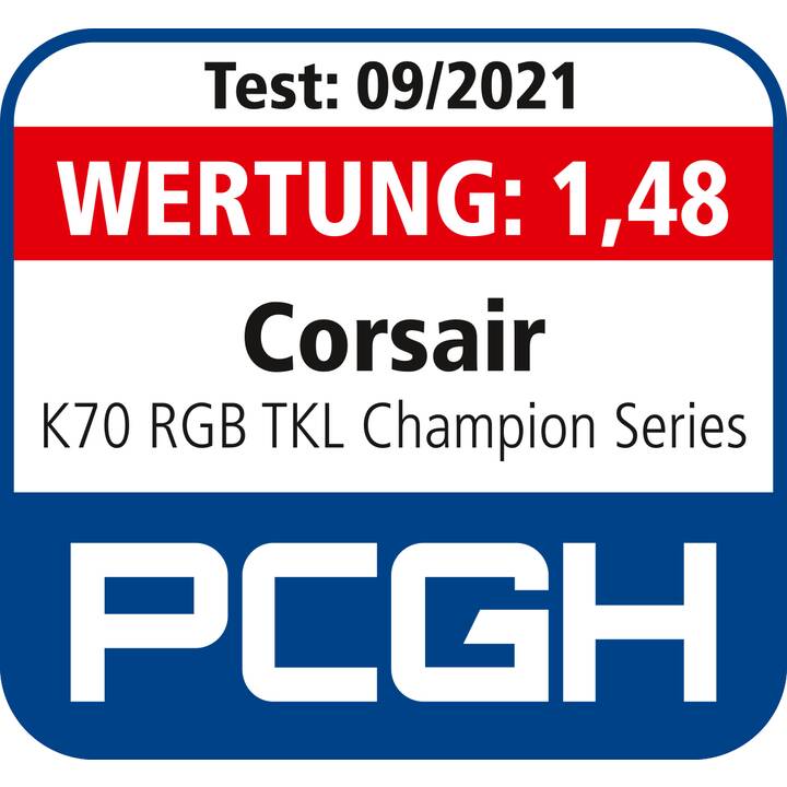 CORSAIR K70 RGB TKL Champion Series (USB, Svizzera, Cavo)