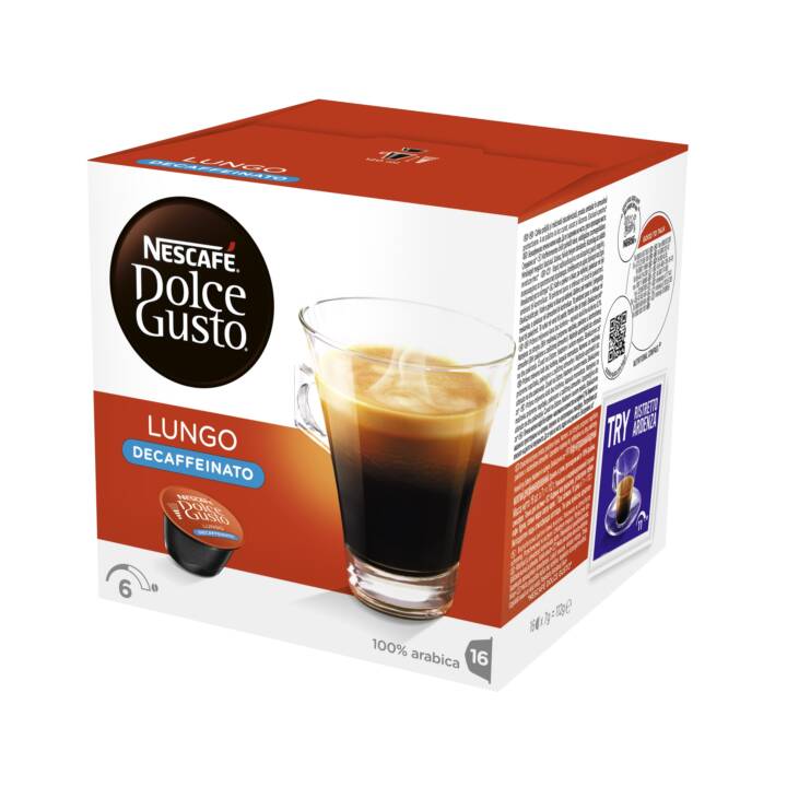 NESCAFÉ DOLCE GUSTO Kaffeekapseln Lungo Decaffeinato (16 Stück)