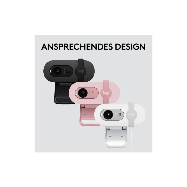 LOGITECH Brio 100 Webcam (2 MP, Pink, Rose)