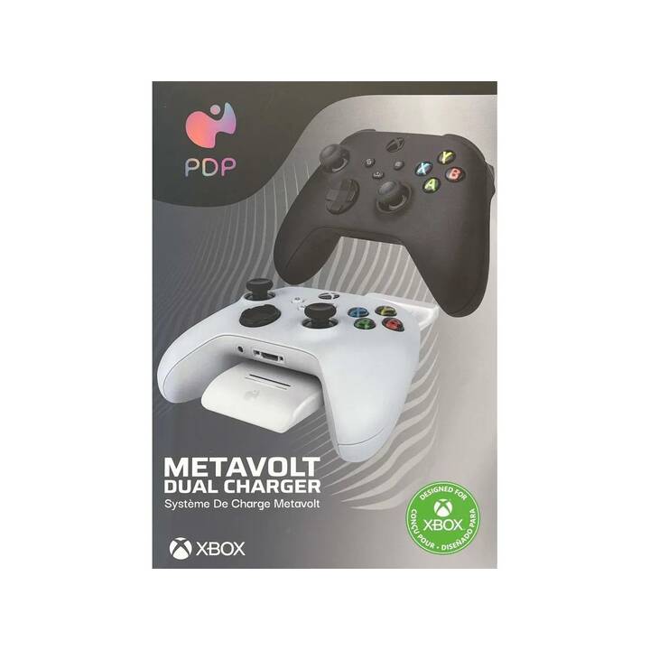 PDP Metavolt Dual Charger Ladestation (Microsoft Xbox Series S, Microsoft Xbox Series X, Microsoft Xbox One, Weiss)