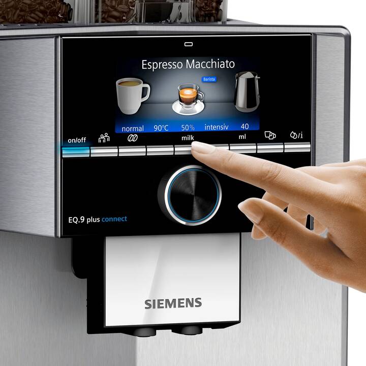 SIEMENS EQ.9 plus connect s700 (Argent, 2.3 l, Machines à café automatique)