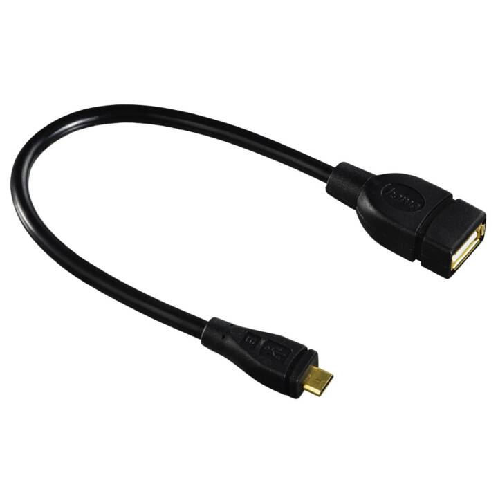 HAMA Cavo USB (MicroUSB di tipo B, USB 2.0 di tipo A, 0.15 m)