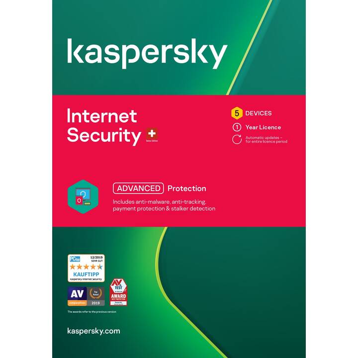 KASPERSKY LAB Internet Security Advanced (Abo, 5x, 1 Jahr, Deutsch)