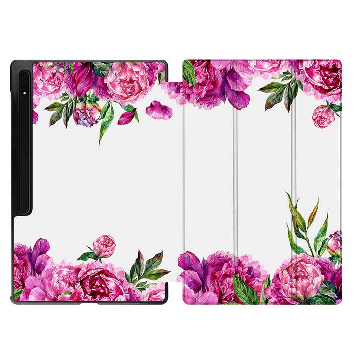 EG Hülle für Samsung Galaxy Tab S8 Ultra 14.6" (2022) - Rosa - Blumen