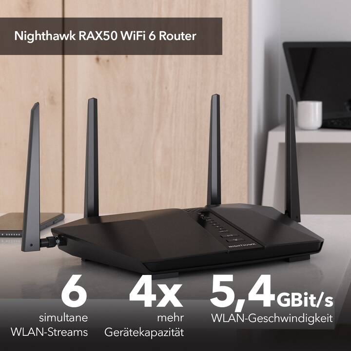 NETGEAR Nighthawk RAX50 AX5400 WiFi 6 Router