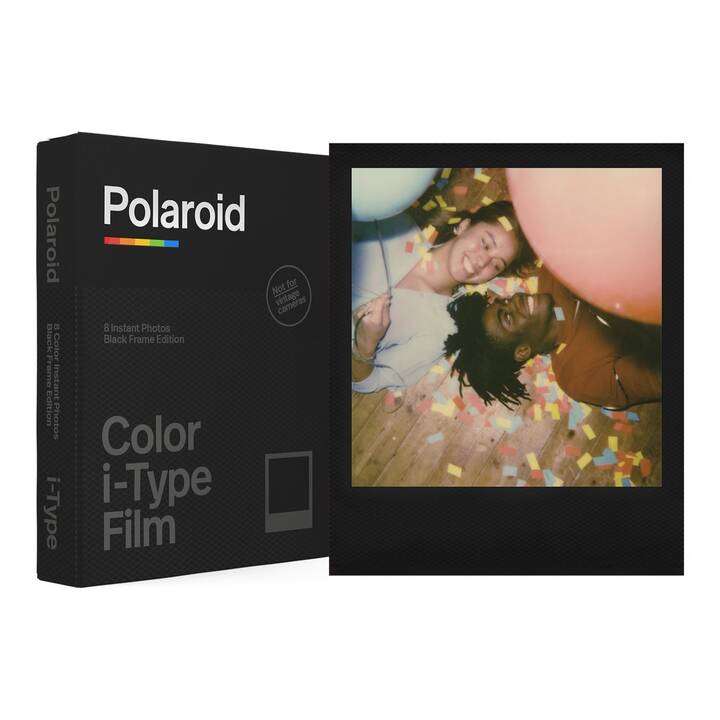 POLAROID Color i-Type - Black Frame Edition - 8x Pellicule instantané (Polaroid i-Type, Noir)