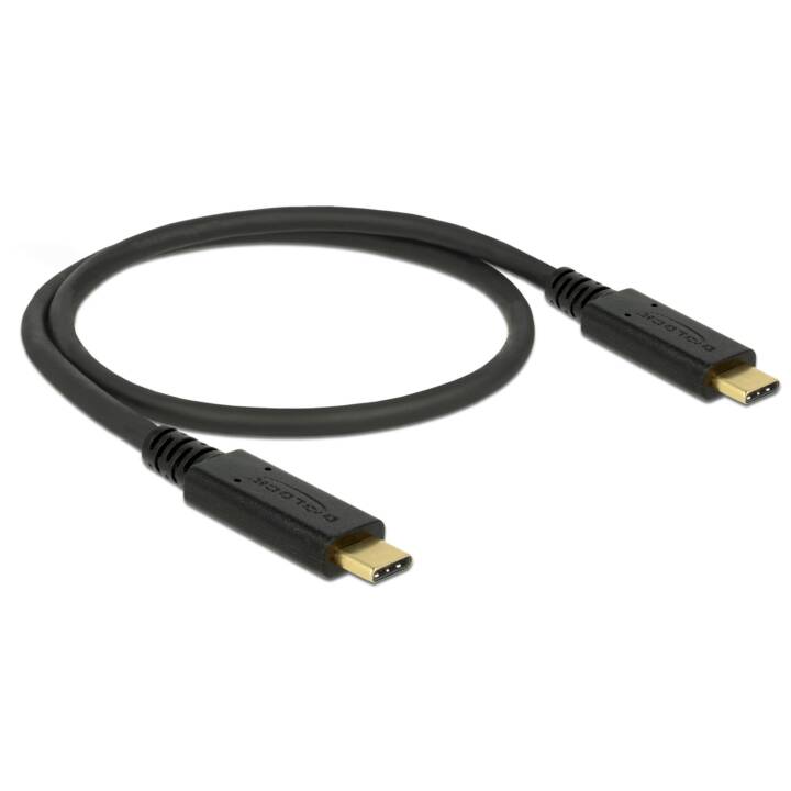 DELOCK USB 2.0-Kabel C - C bis 5A Strom, 50cm