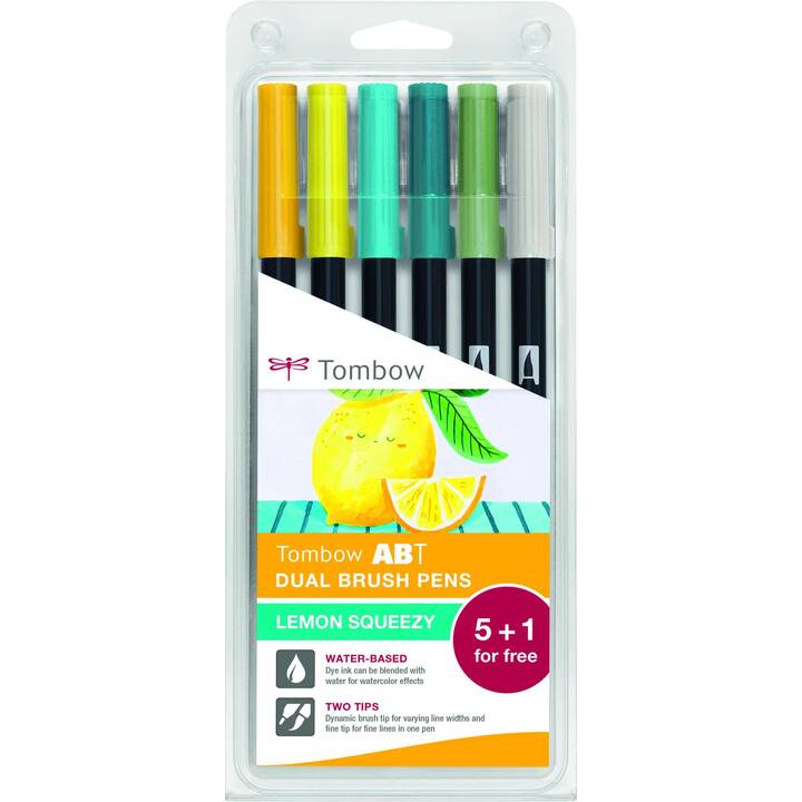 TOMBOW Dual Brush ABT Crayon feutre (Multicolore, 6 pièce)