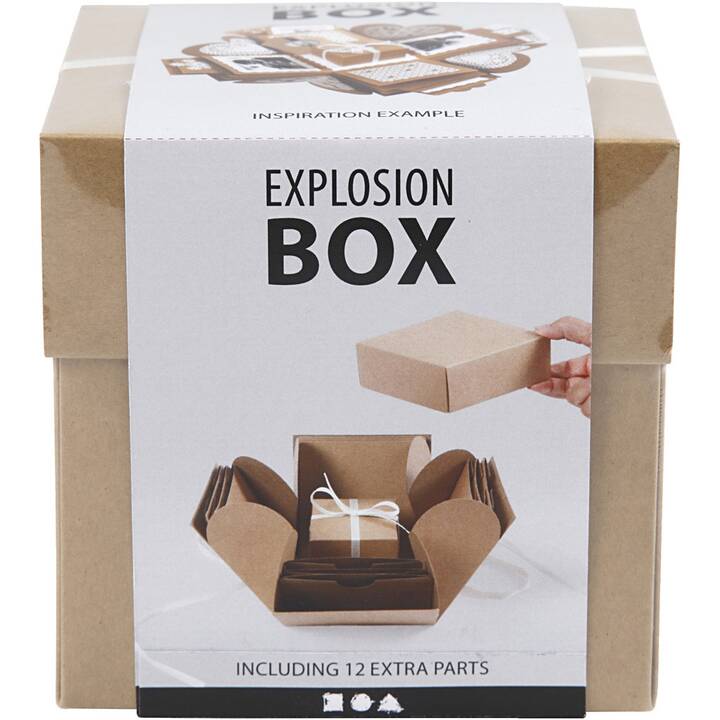 CREATIV COMPANY Geschenkbox Explosion Box Nature (Beige, Natur)