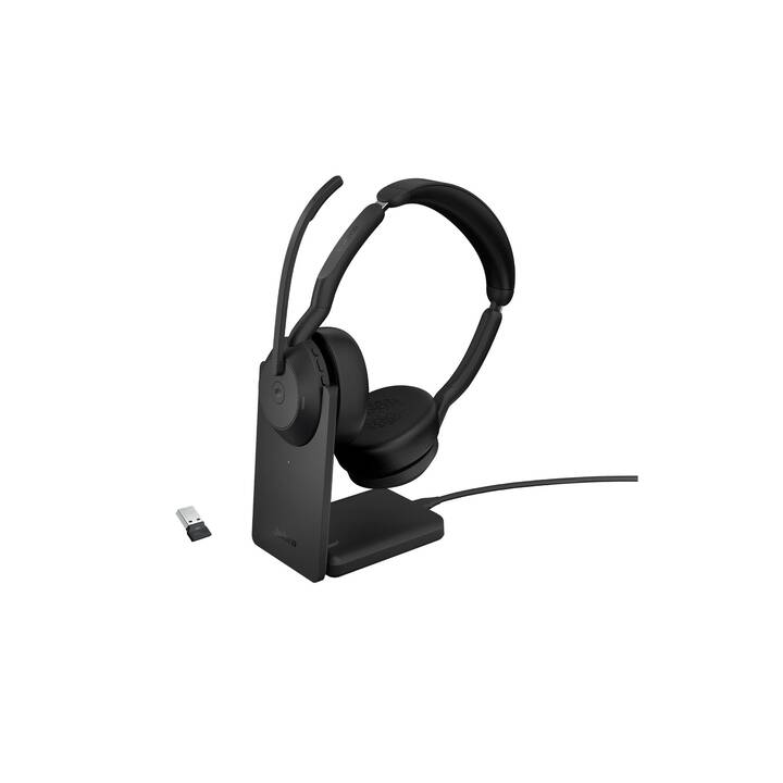 JABRA Office Headset Evolve2 55 (On-Ear, Kabellos, Schwarz)