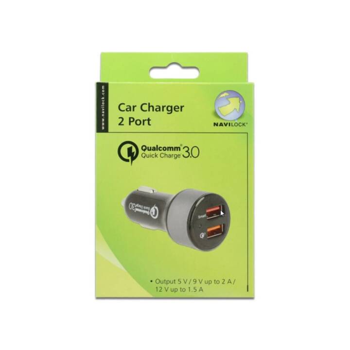 NAVILOCK Chargeur auto  Qualcomm (Allume-cigare, USB de type A)