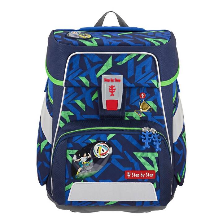 STEP BY STEP Schulranzen Set Space Soccer Ben (20 l, Grün, Blau)