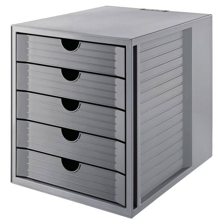 HAN Boite à tiroirs de bureau Karma (A4, 275.0 mm  x 320.0 mm  x 330.0 mm, Gris)