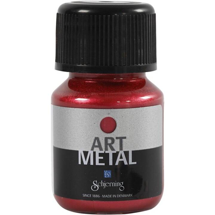 CREATIV COMPANY Vernice metallizzata Art Metal (30 ml, Rosso)