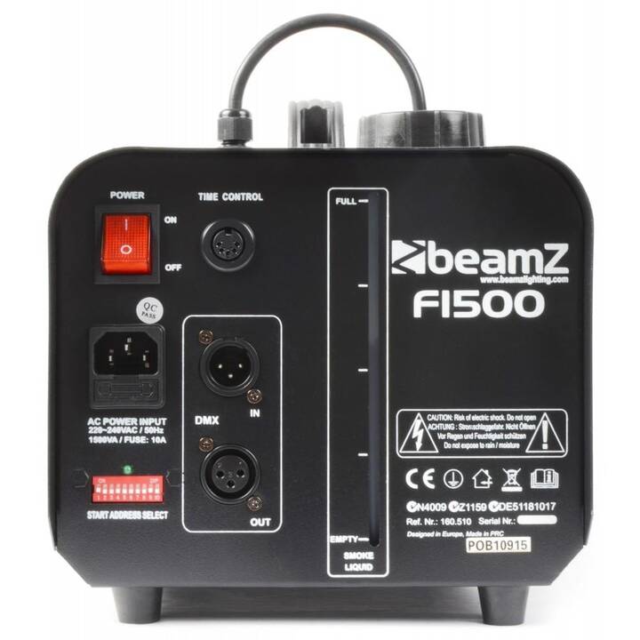 BEAMZ F1500 Nebelmaschine (1.2 l, 1500 W, Schwarz)