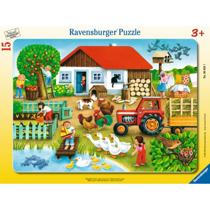 RAVENSBURGER Bauernhof Bauernhof Puzzle (15 x, 8 x)