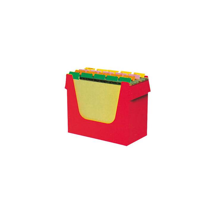 ORNALON Cartelle sospese e accessori Hängemappenbox (A4, Rosso, 1 pezzo)