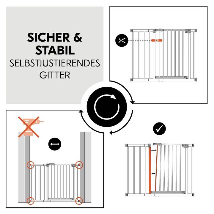 HAUCK Türschutzgitter Open N Stop 2 inkl. Verlängerung 21 cm (96 cm - 101 cm)