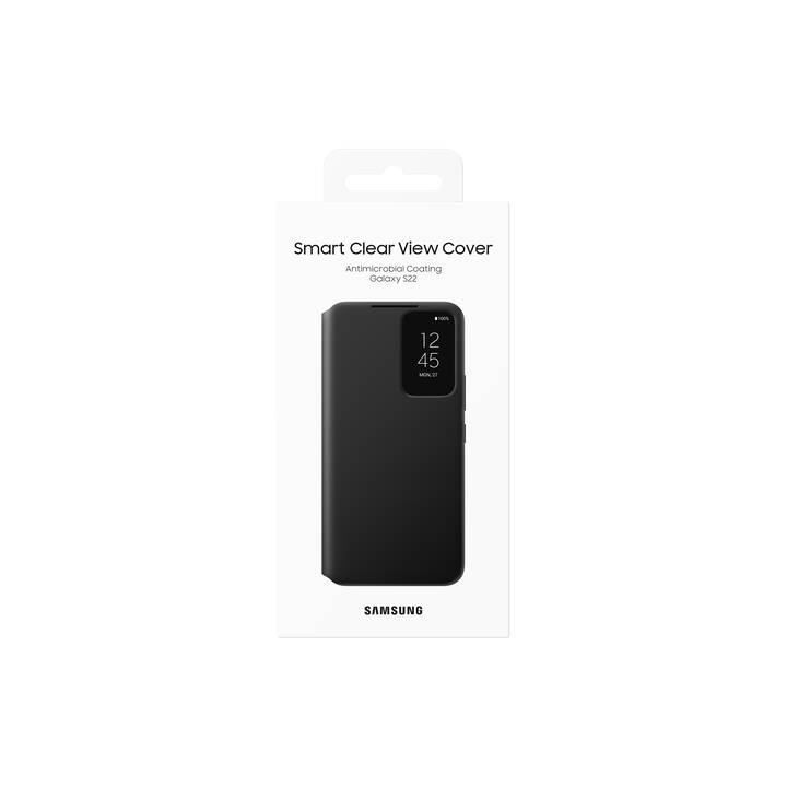 SAMSUNG Flipcover Smart Clear View Cover (Galaxy S22 5G, Noir)