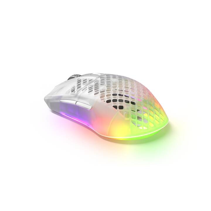 STEELSERIES Aerox 3 Wireless Ghost Souris (Sans fil, Gaming) - Interdiscount