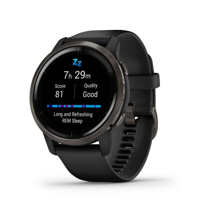 GARMIN Venu 2 (45 mm, Taille unique, Ardoise, Polymère, Acier inox)