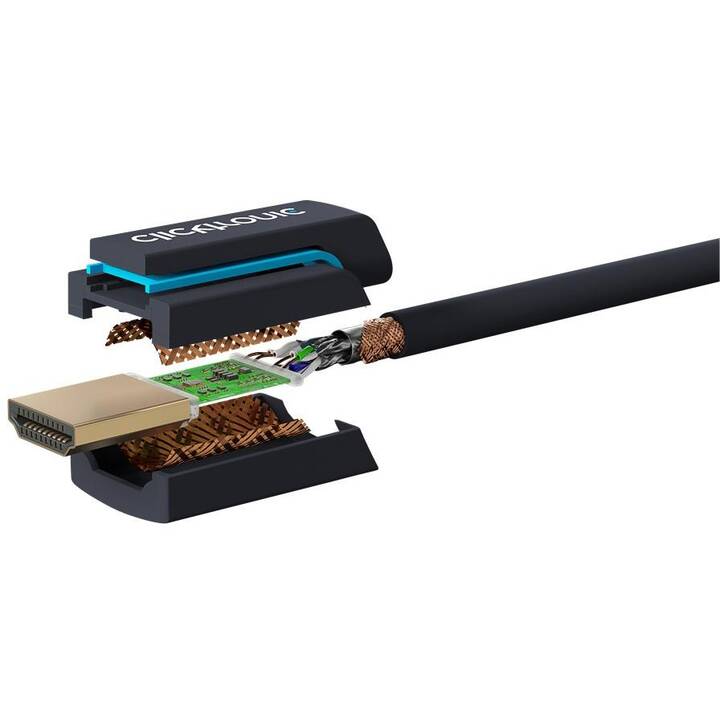 CLICKTRONIC Verbindungskabel (HDMI Typ-A, 50 cm)