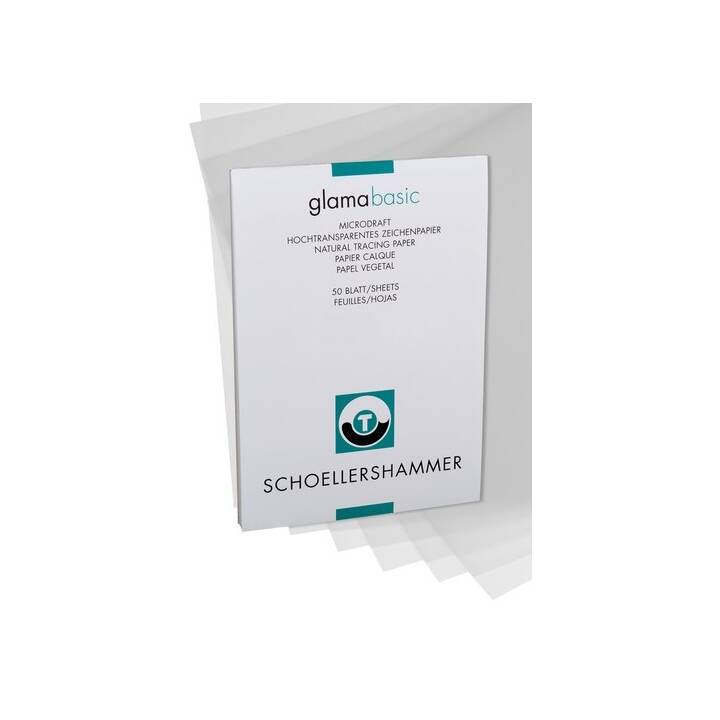 SCHOELLERSHAMMER Papier calque Glama Basic (Transparent, A4, 50 pièce)