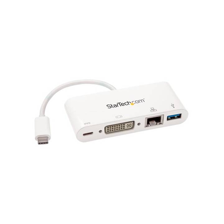 STARTECH.COM Dockingstation (DVI-I, USB 3.0 Typ-A, RJ-45 (LAN))