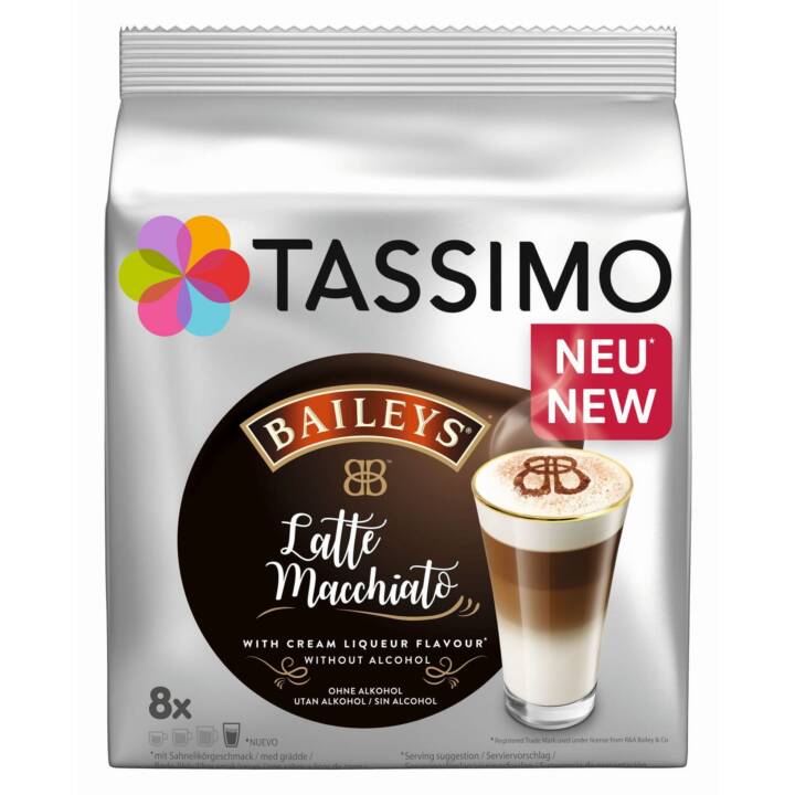TASSIMO Kaffeekapseln Baileys Latte Macchiato (8 Stück)