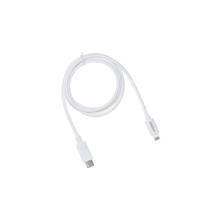 LINK2GO Câble de connexion (Blanc, 1 m, Lightning)