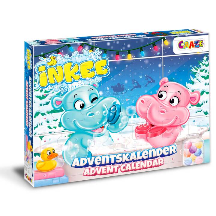 CRAZE Animali Inkee Hippo 2022 Calendario dell'avvento giocattolo