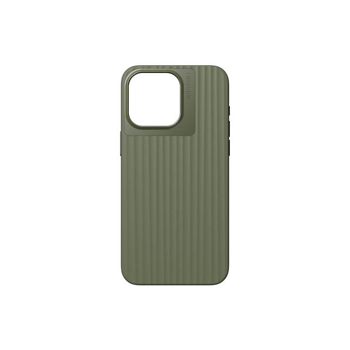 NUDIENT Backcover (iPhone 15 Pro Max, Alluminio, Verde oliva, Verde)