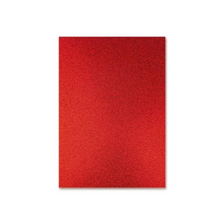 URSUS Papier pailleté (Rouge, A4, 10 feuille)