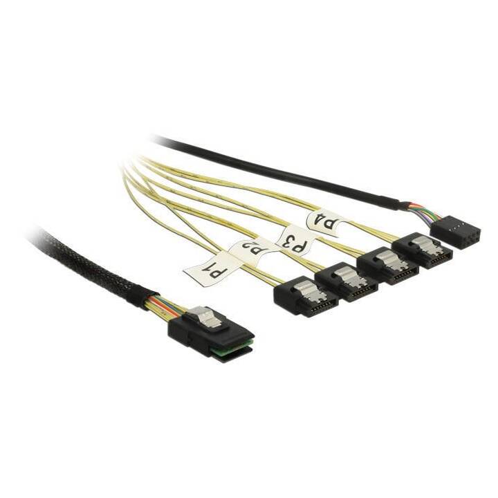DELOCK SATA-Kabel 4x SATA-SFF-8087 Reverse Breakout 50 cm