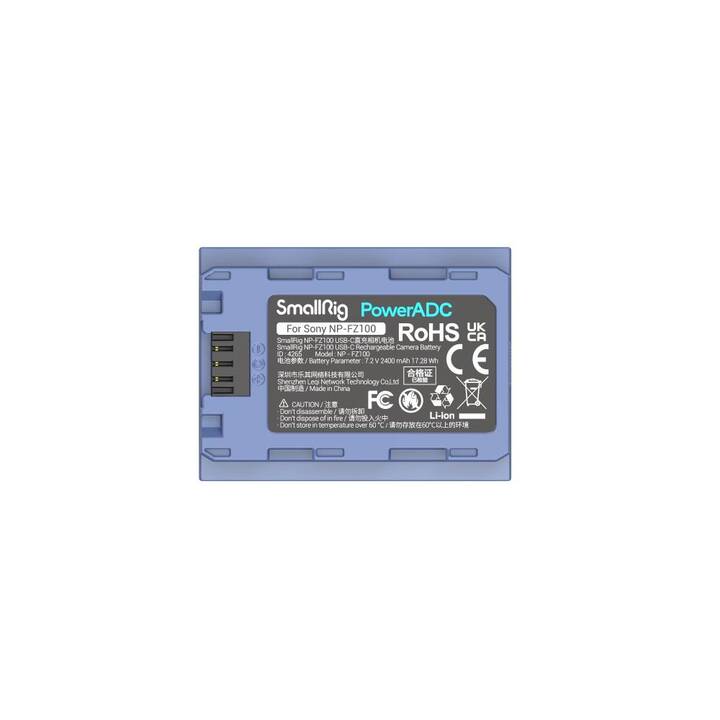 SMALLRIG Sony NP-FZ100 Accu de caméra (Lithium-Polymère, 2400 mAh)