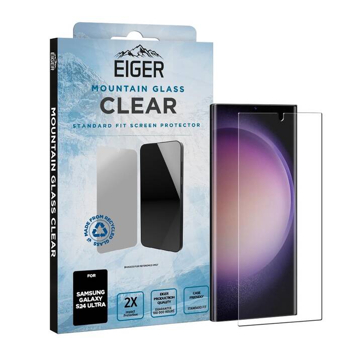 EIGER Verre de protection d'écran Clear (Galaxy S24 Ultra)