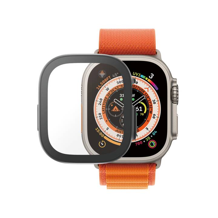 PANZERGLASS Full Body Schutzfolie (Apple Watch 49 mm, Transparent, Schwarz)