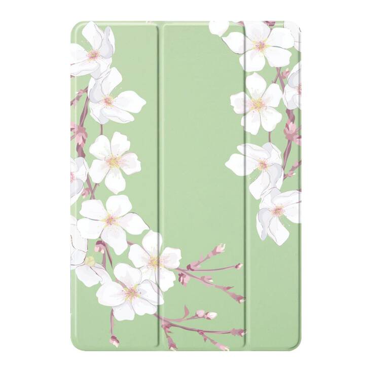 EG Housse pour Apple iPad mini 7,9 pouces (2019) 5ème génération - vert - fleurs