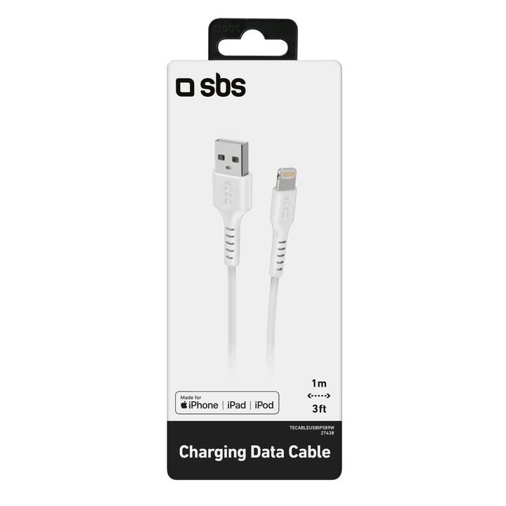SBS Kabel (USB A, USB C, Lightning, 100 cm)