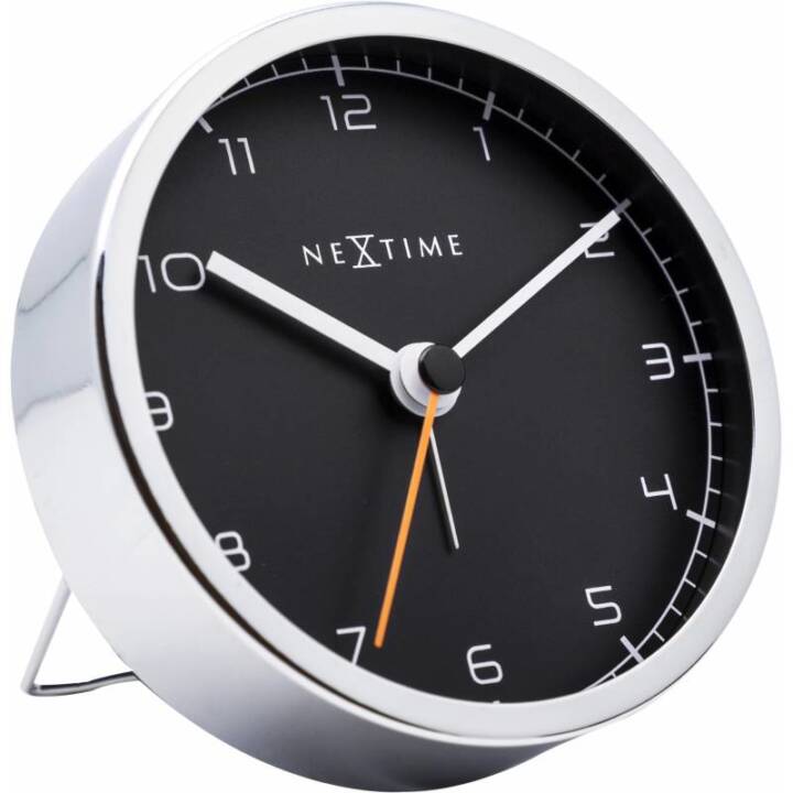 NEXTIME Réveil classique (Argent, Noir)