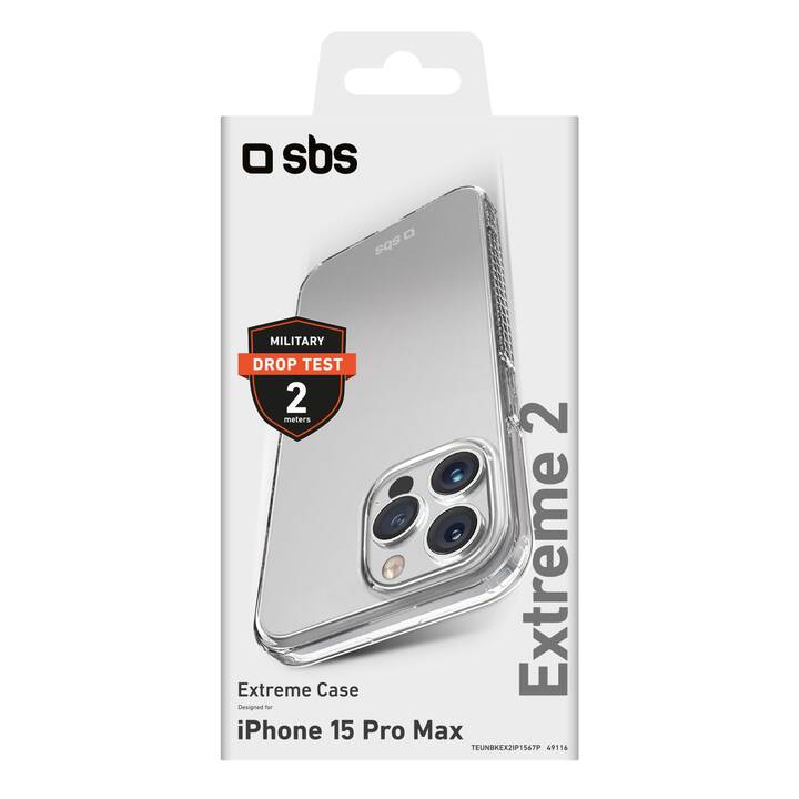 SBS Backcover (iPhone 15 Pro Max, Transparent)