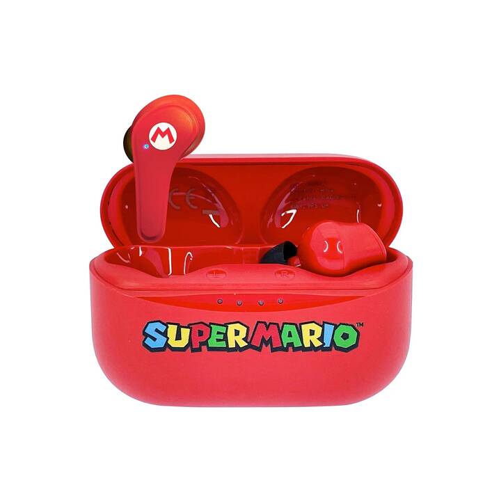 OTL TECHNOLOGIES Nintendo Super Mario Kinderkopfhörer (In-Ear, Bluetooth 5.0, Rot)