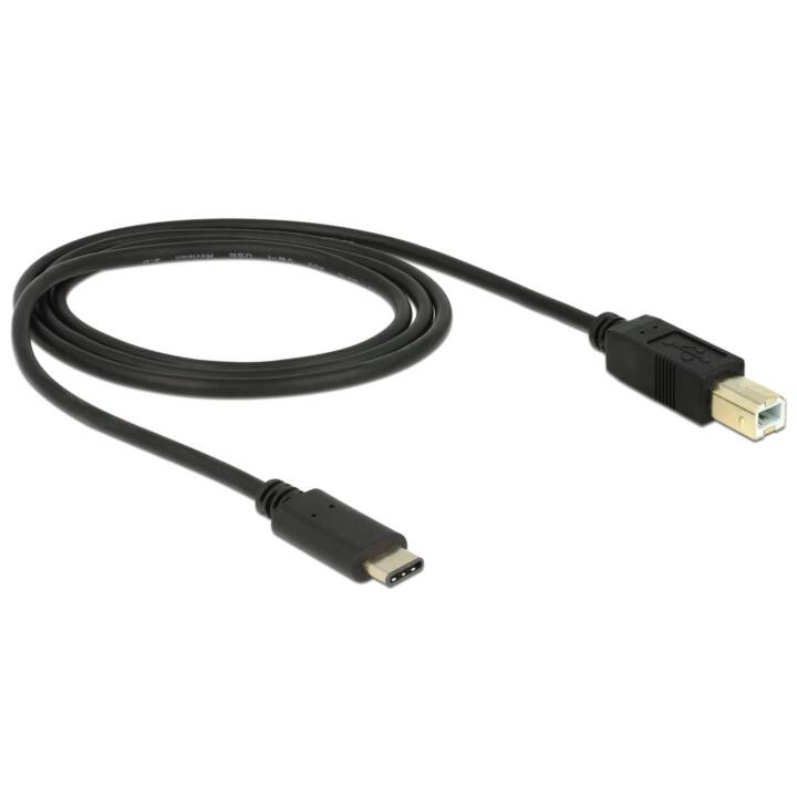 DELOCK USB-Kabel (USB 2.0 Typ-B, USB-C, 2 m)