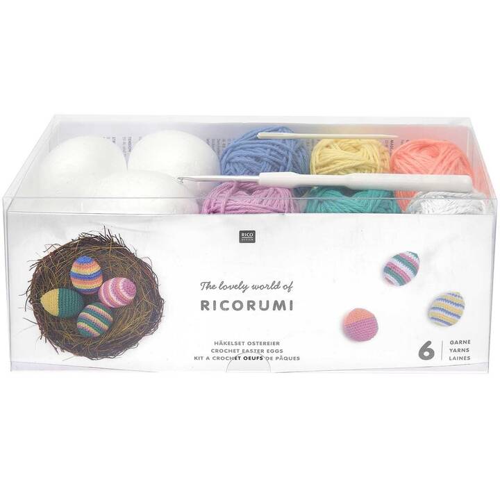 RICO DESIGN Ensemble de crochet Ricorumi (Mauve, Jaune, Orange, Vert, Bleu, Blanc, Multicolore)
