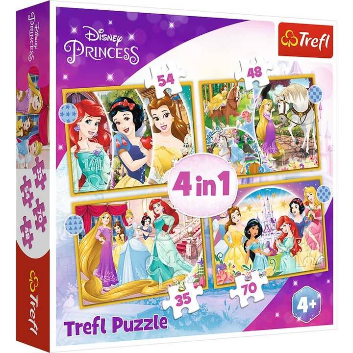 TREFL Disney 4 in 1 Puzzle 3D (4 x 48 pezzo, 70 pezzo, 54 pezzo, 35 pezzo)